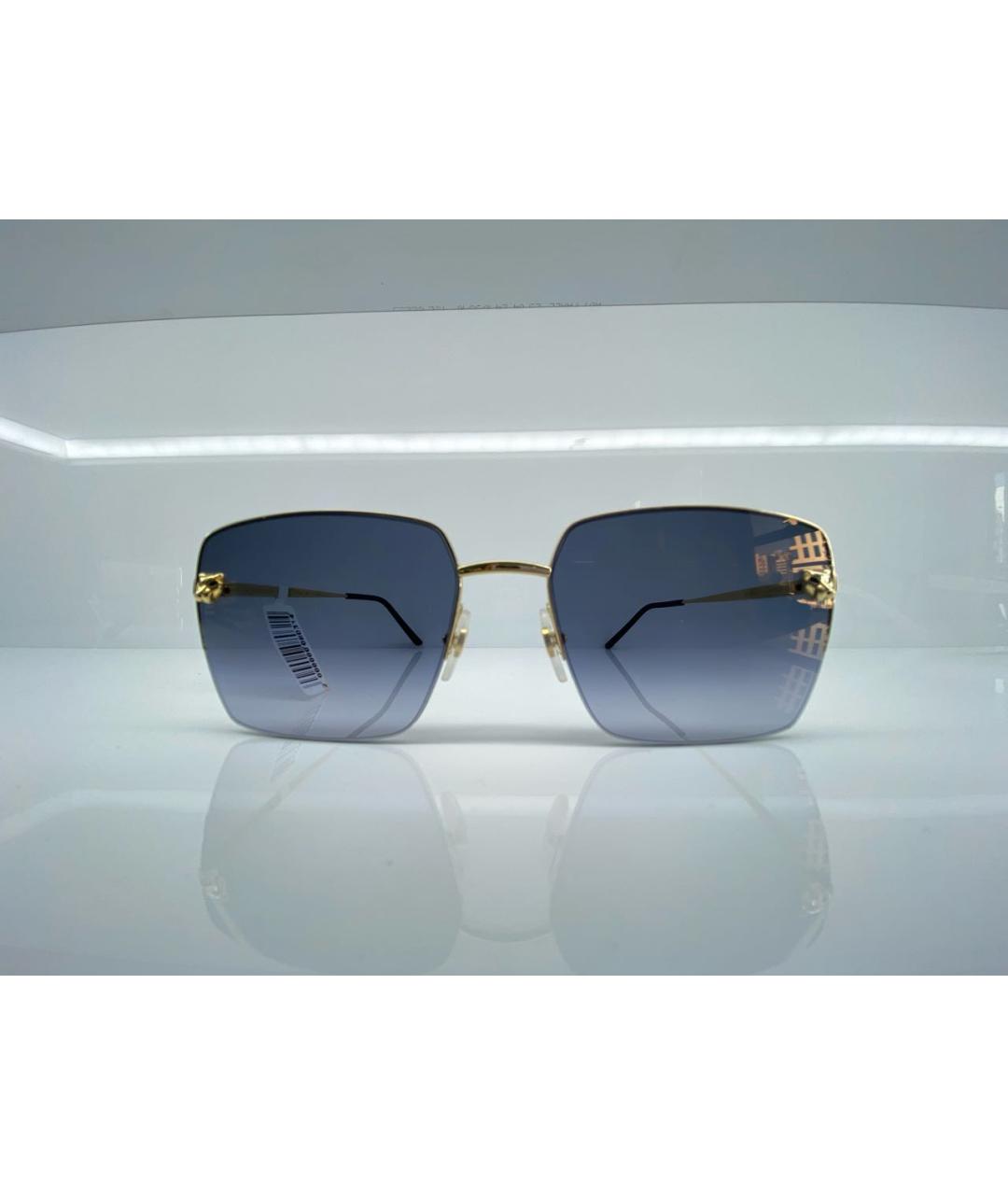 CARTIER Золотые металлические солнцезащитные очки, фото 4