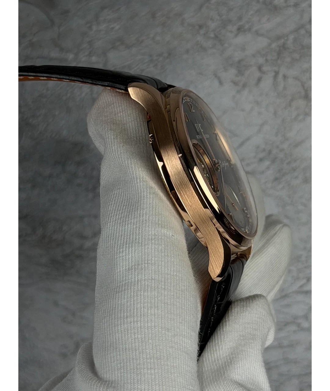 IWC Schaffhausen Черные часы из розового золота, фото 4