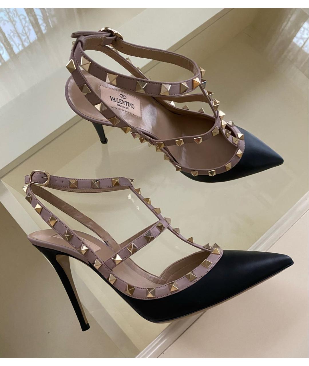 VALENTINO Черные кожаные туфли, фото 5