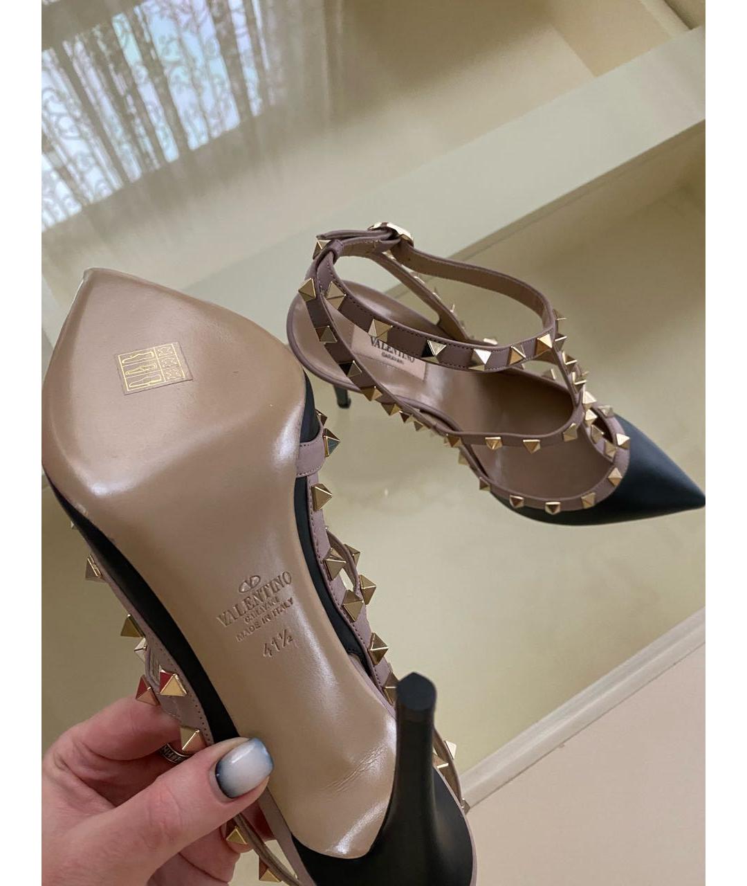 VALENTINO Черные кожаные туфли, фото 6