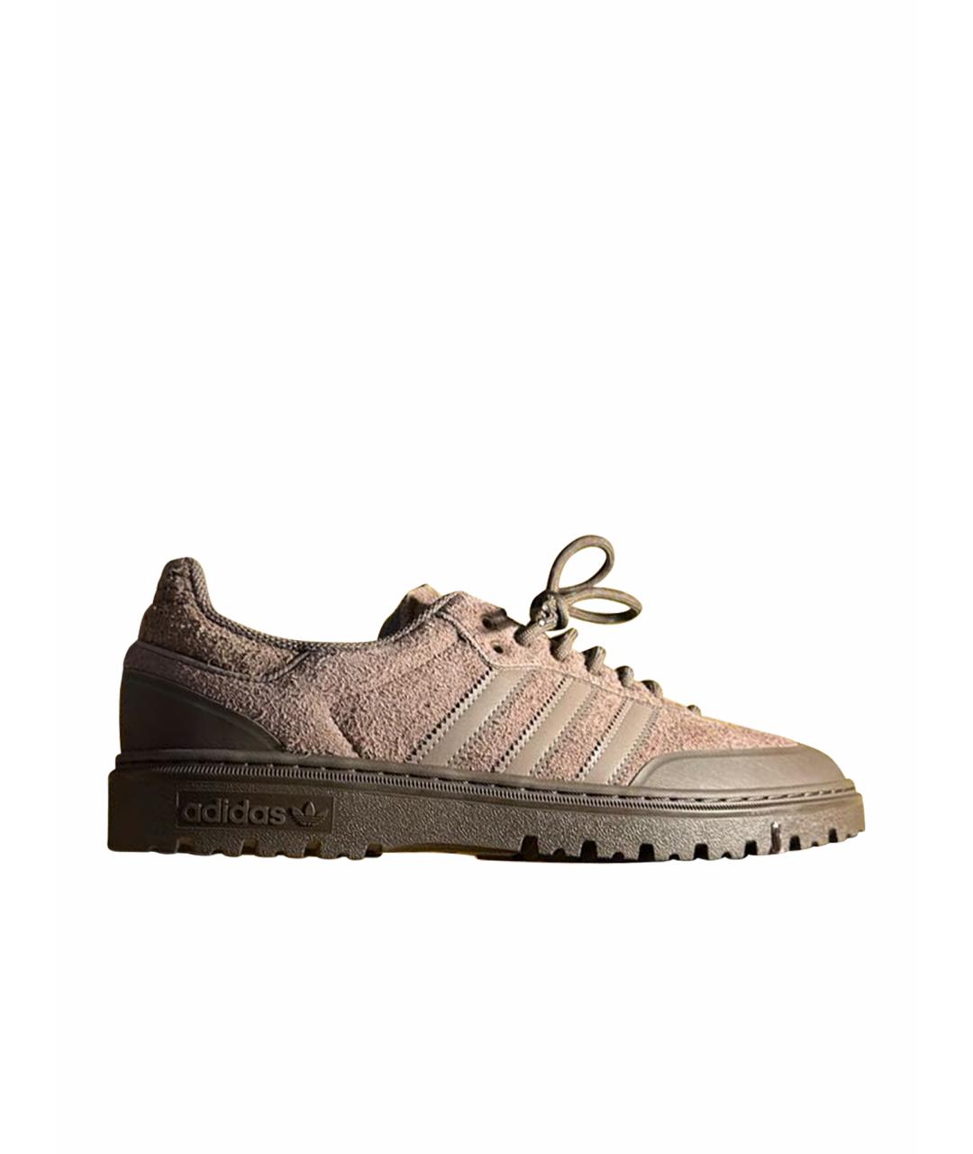 ADIDAS Бежевые замшевые низкие кроссовки / кеды, фото 1
