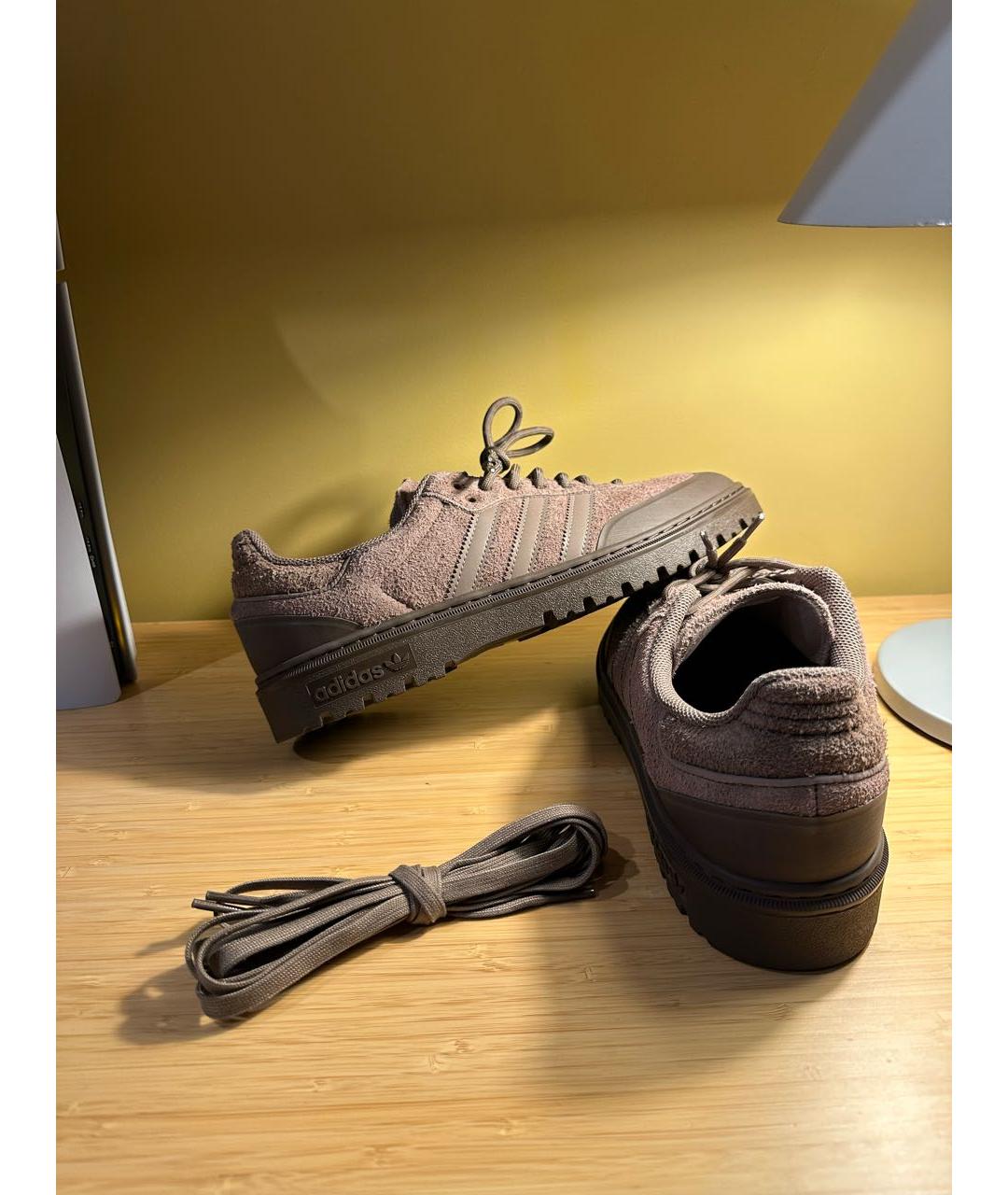 ADIDAS Бежевые замшевые низкие кроссовки / кеды, фото 7