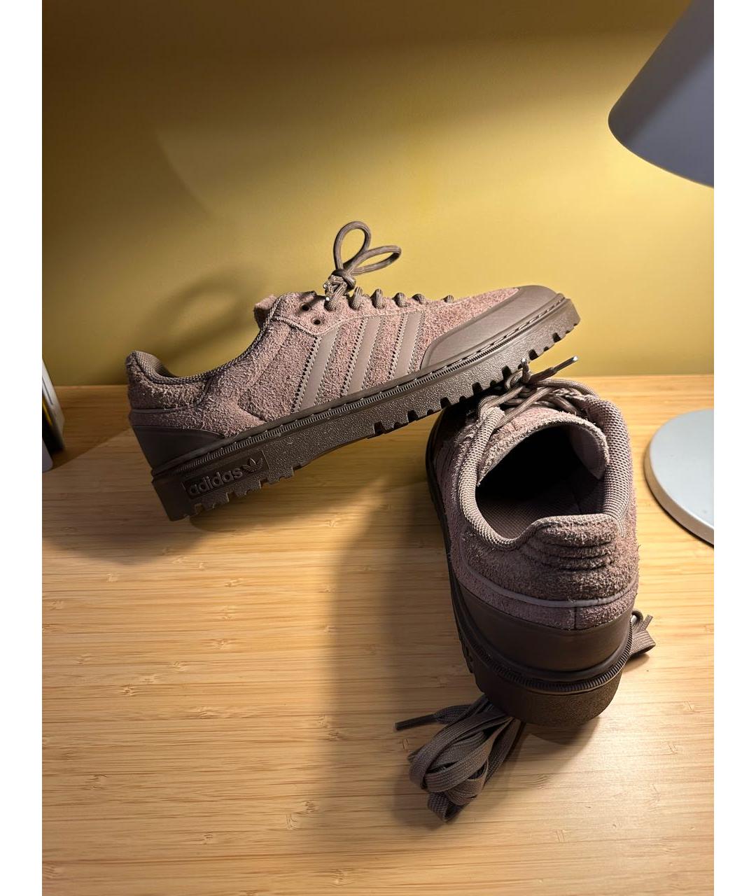 ADIDAS Бежевые замшевые низкие кроссовки / кеды, фото 4