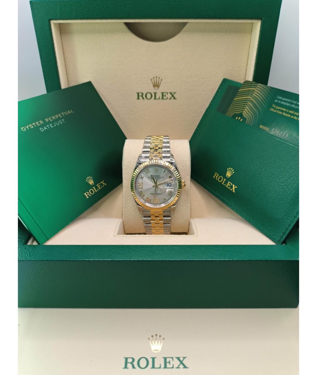 ROLEX Серебряные часы из желтого золота, фото 3