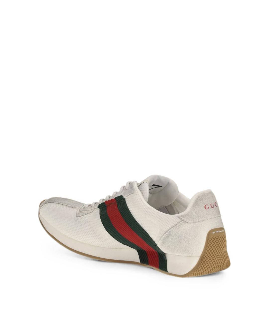 GUCCI Белые текстильные кроссовки, фото 3