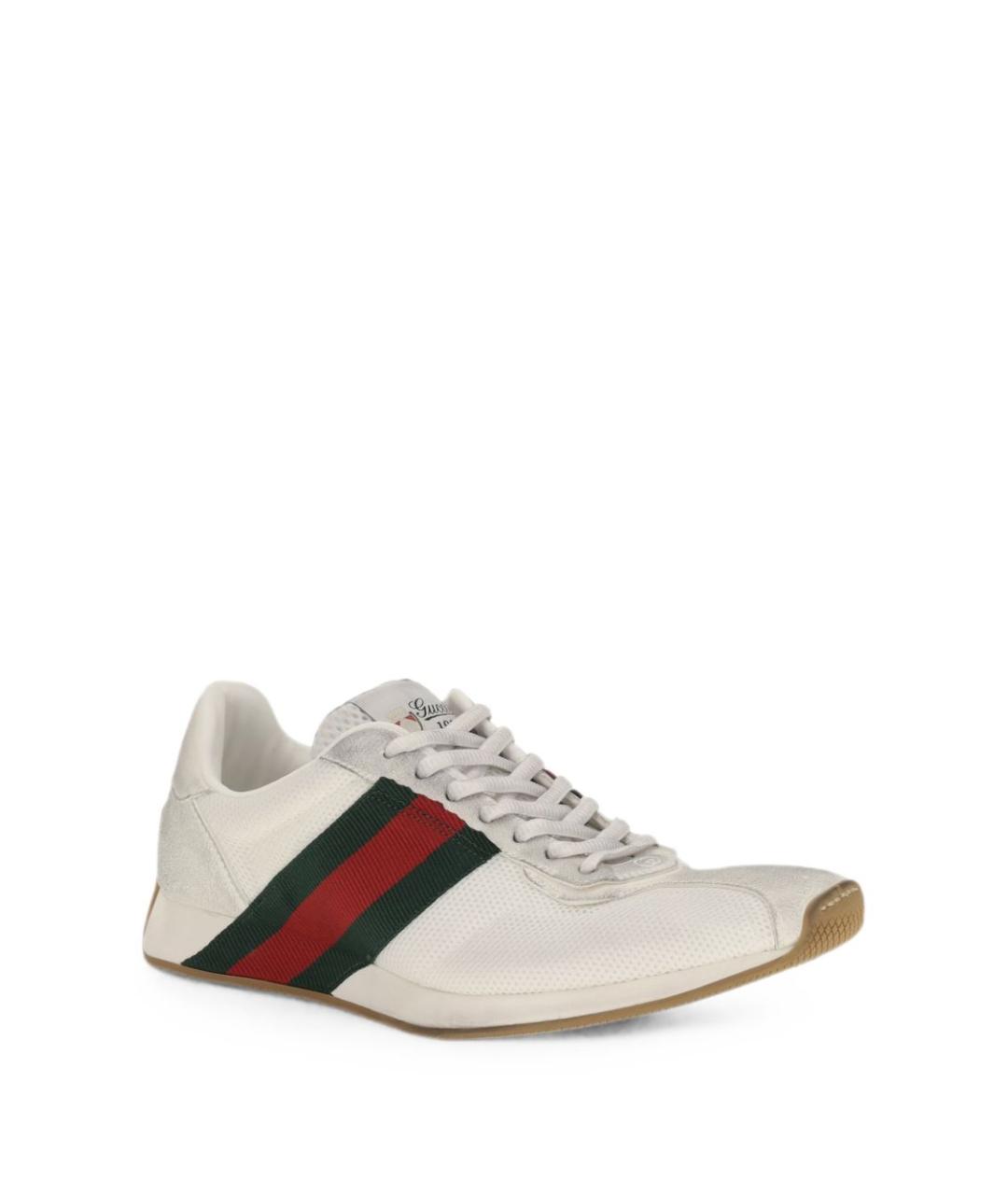 GUCCI Белые текстильные кроссовки, фото 2