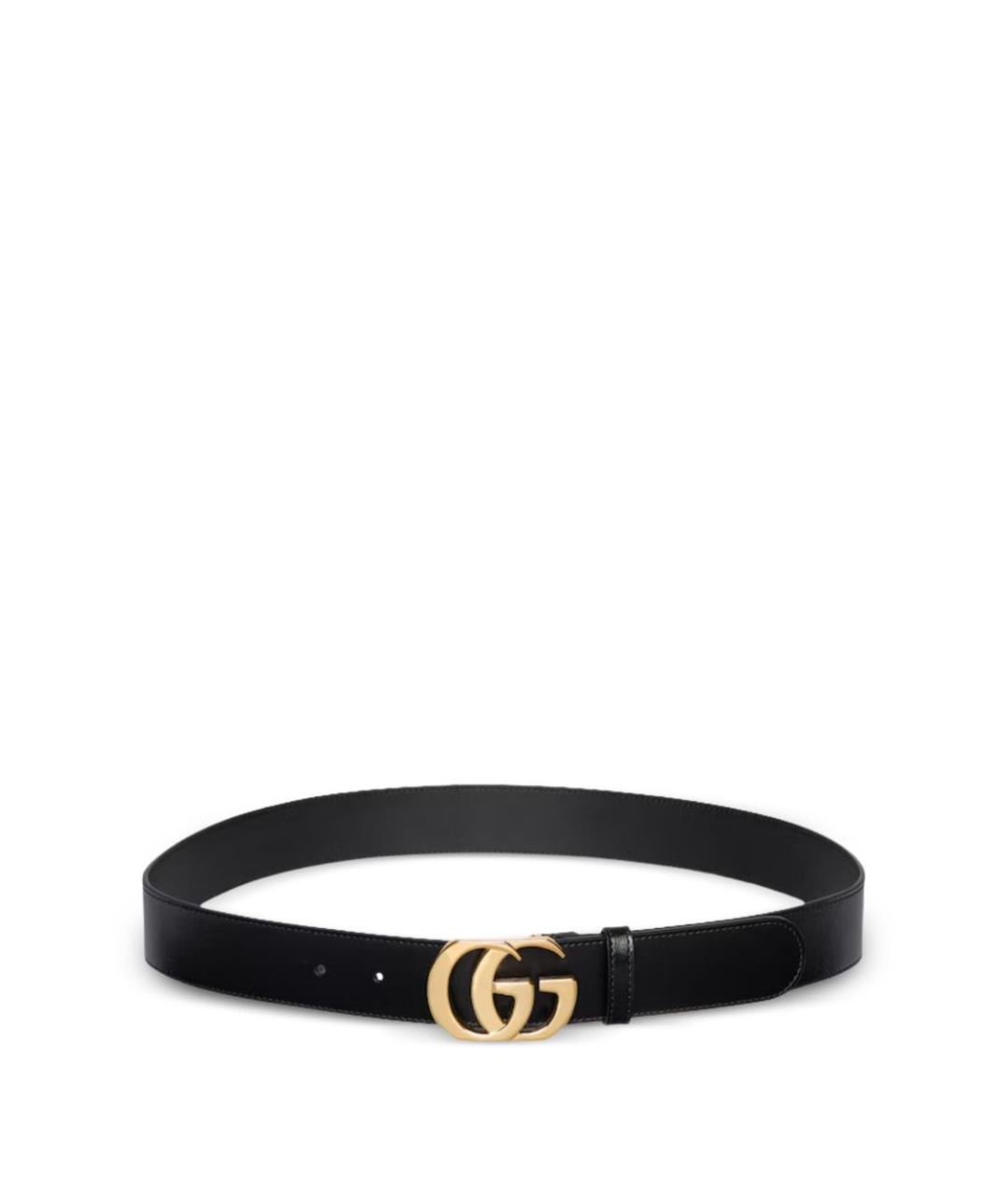GUCCI Черный кожаный ремень, фото 1