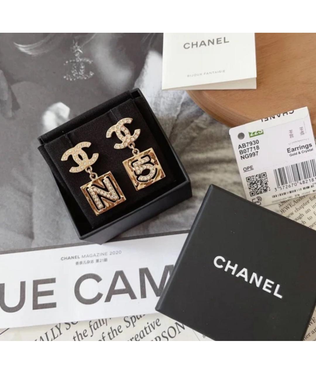 CHANEL Золотые серьги, фото 4