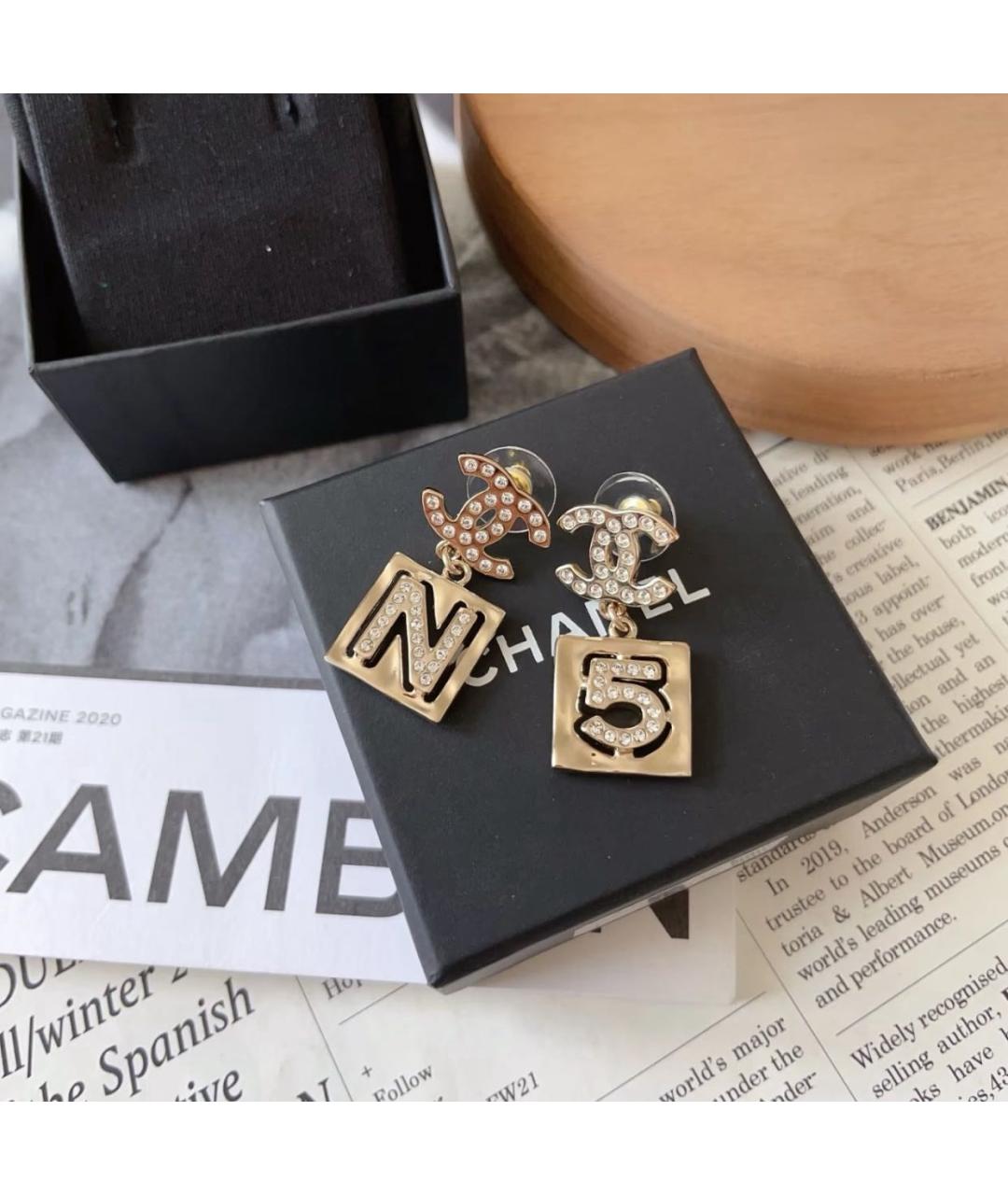 CHANEL Золотые серьги, фото 5