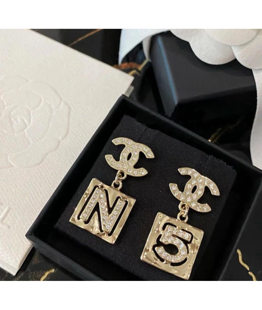 CHANEL Золотые серьги, фото 2