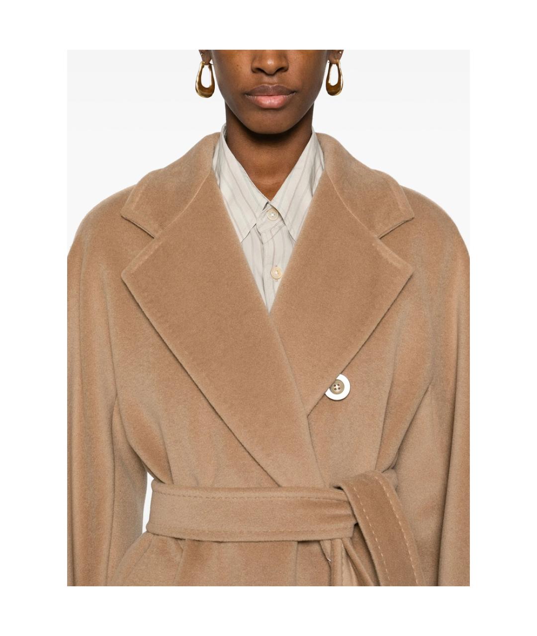 MAX MARA Бежевое шерстяное пальто, фото 2
