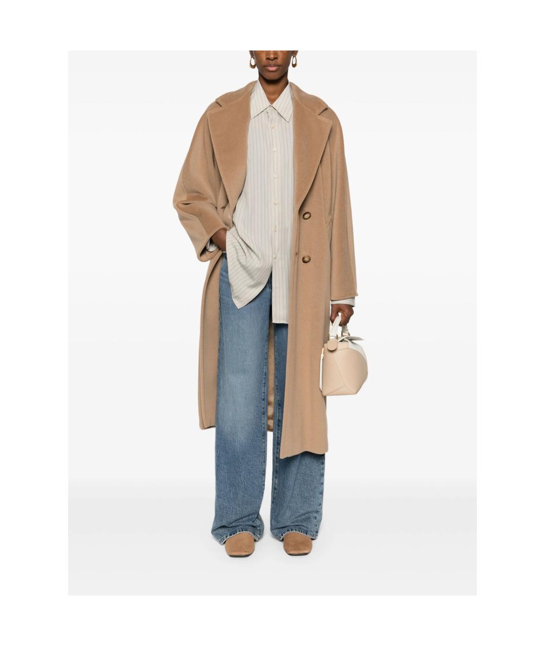MAX MARA Бежевое шерстяное пальто, фото 3