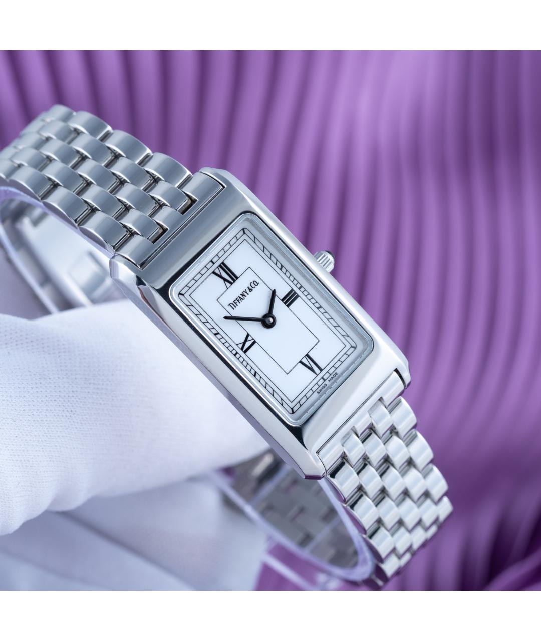 TIFFANY&CO Белые металлические часы, фото 4