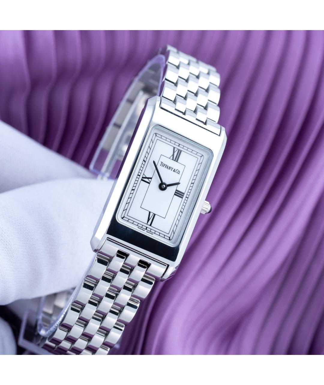 TIFFANY&CO Белые металлические часы, фото 10