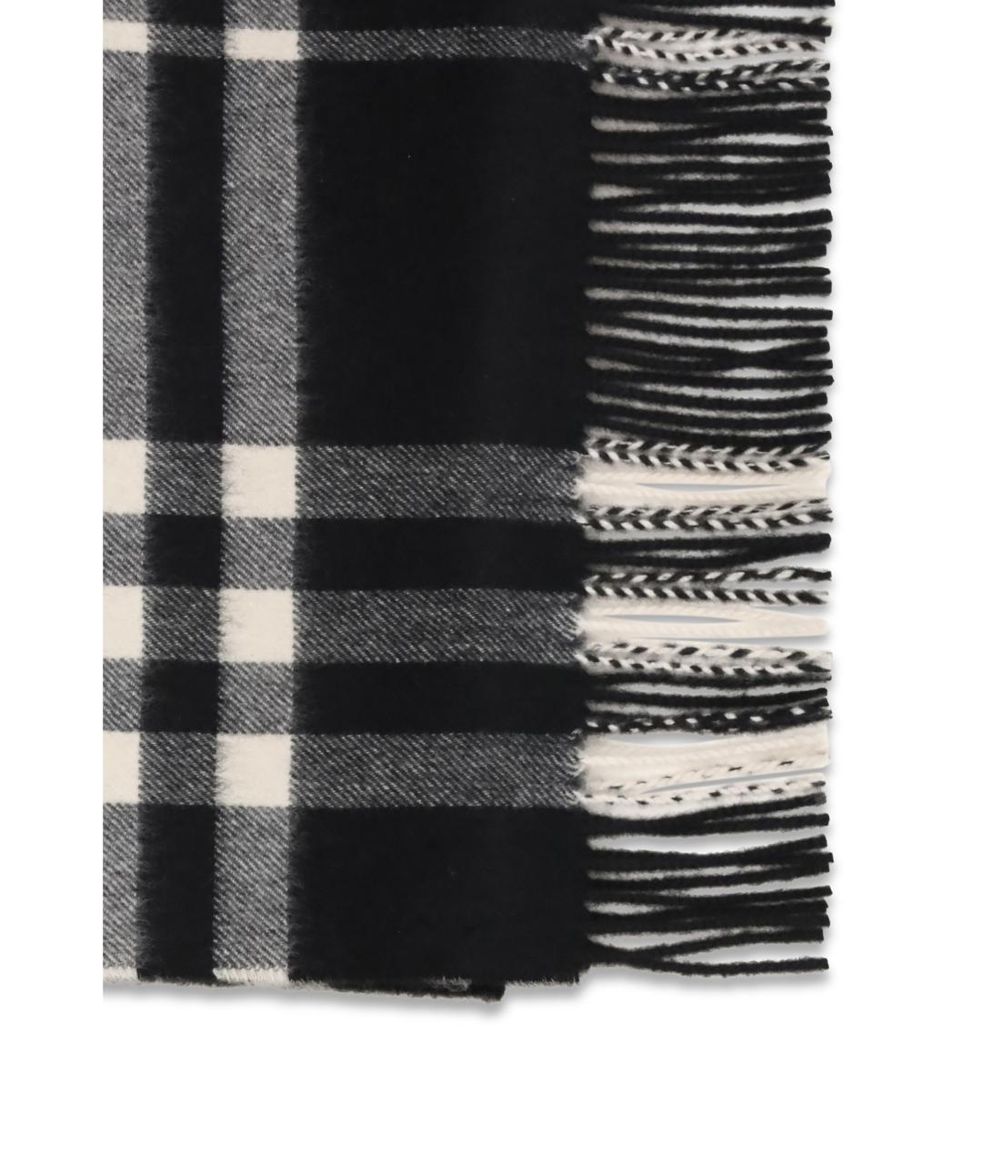 BURBERRY Черный кашемировый шарф, фото 3
