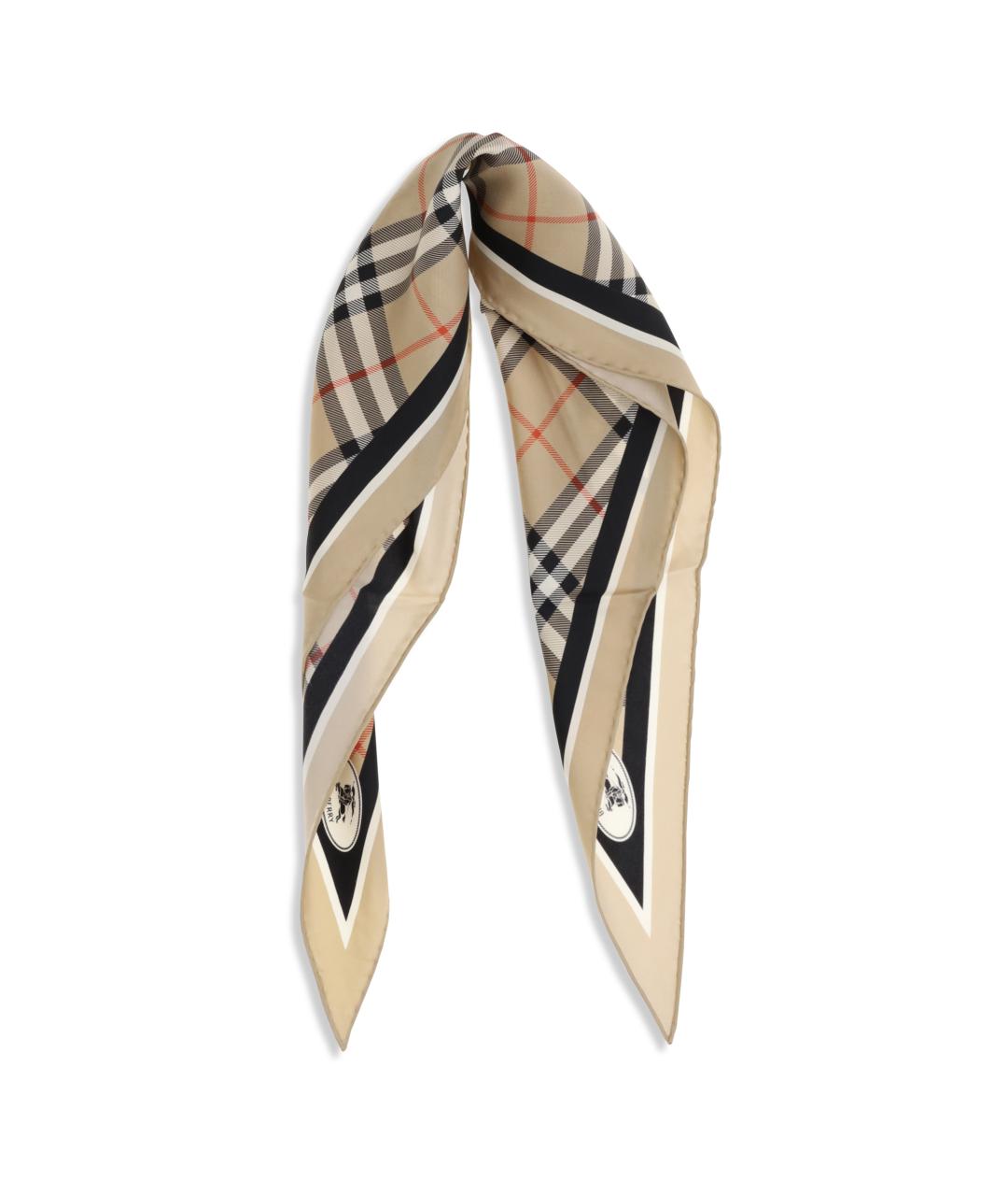 BURBERRY Мульти шелковый шарф, фото 2