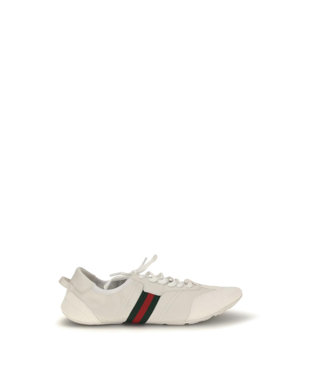 GUCCI Бежевые кожаные кроссовки, фото 1