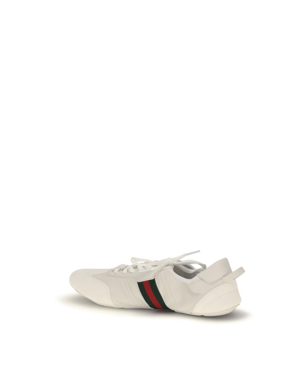 GUCCI Бежевые кожаные кроссовки, фото 3