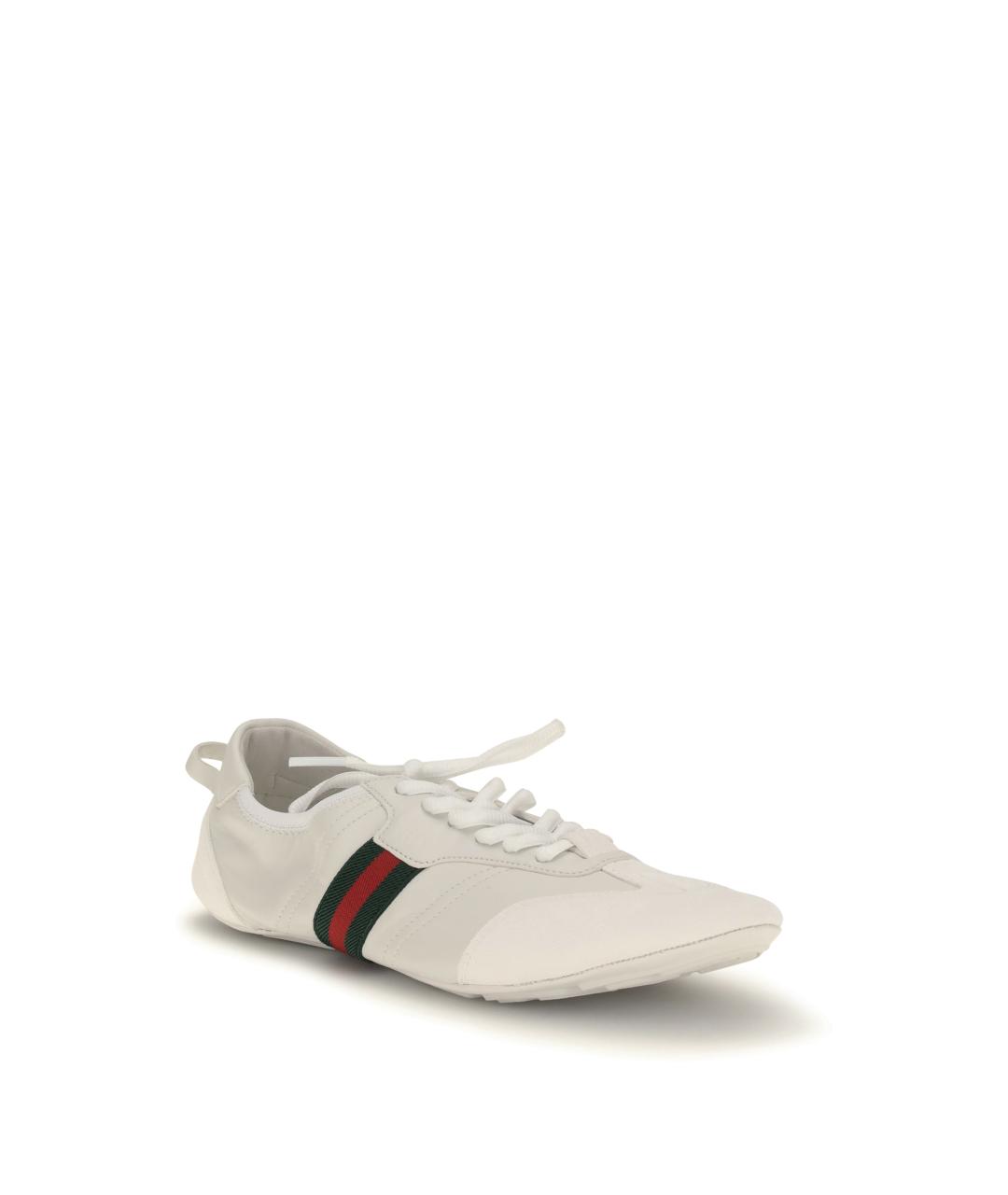 GUCCI Бежевые кожаные кроссовки, фото 2
