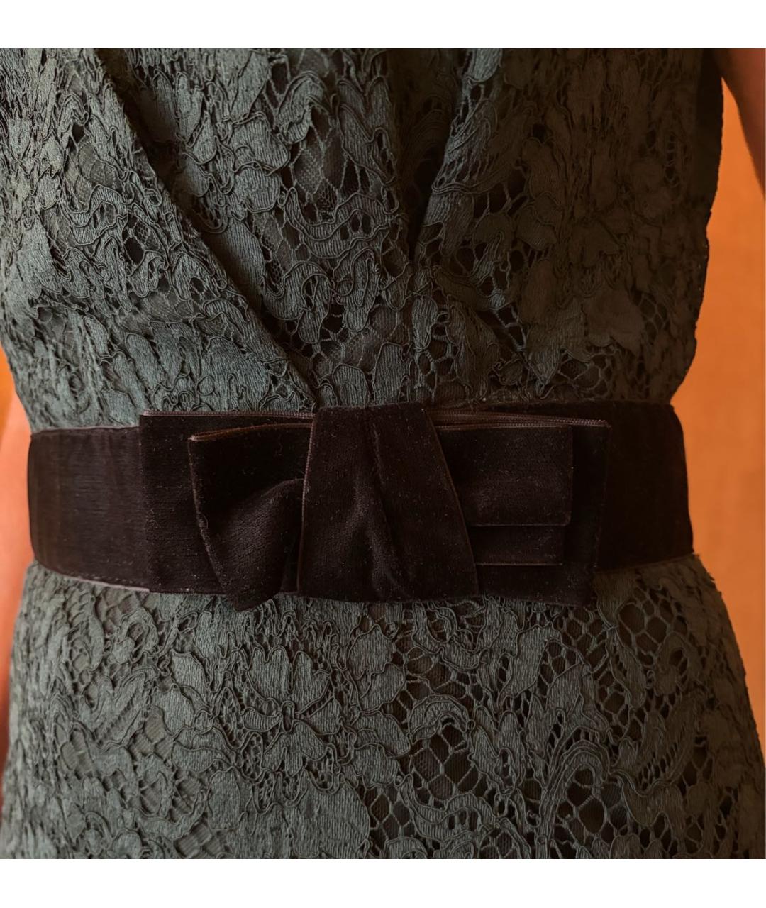 VALENTINO Зеленое хлопковое коктейльное платье, фото 4