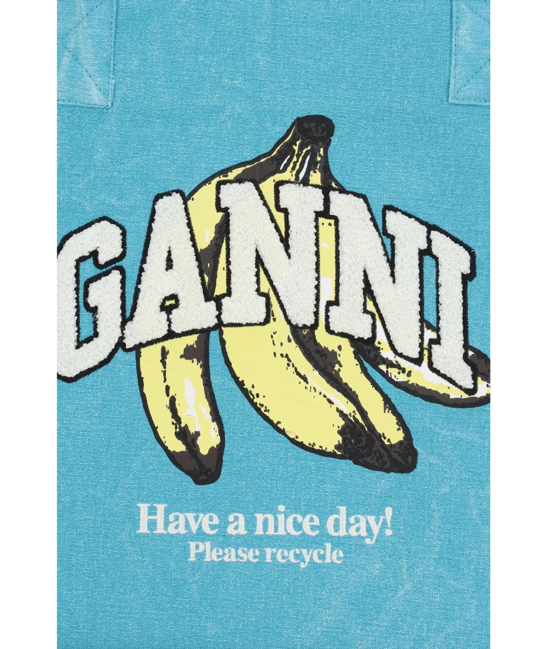 GANNI Синяя сумка тоут, фото 4