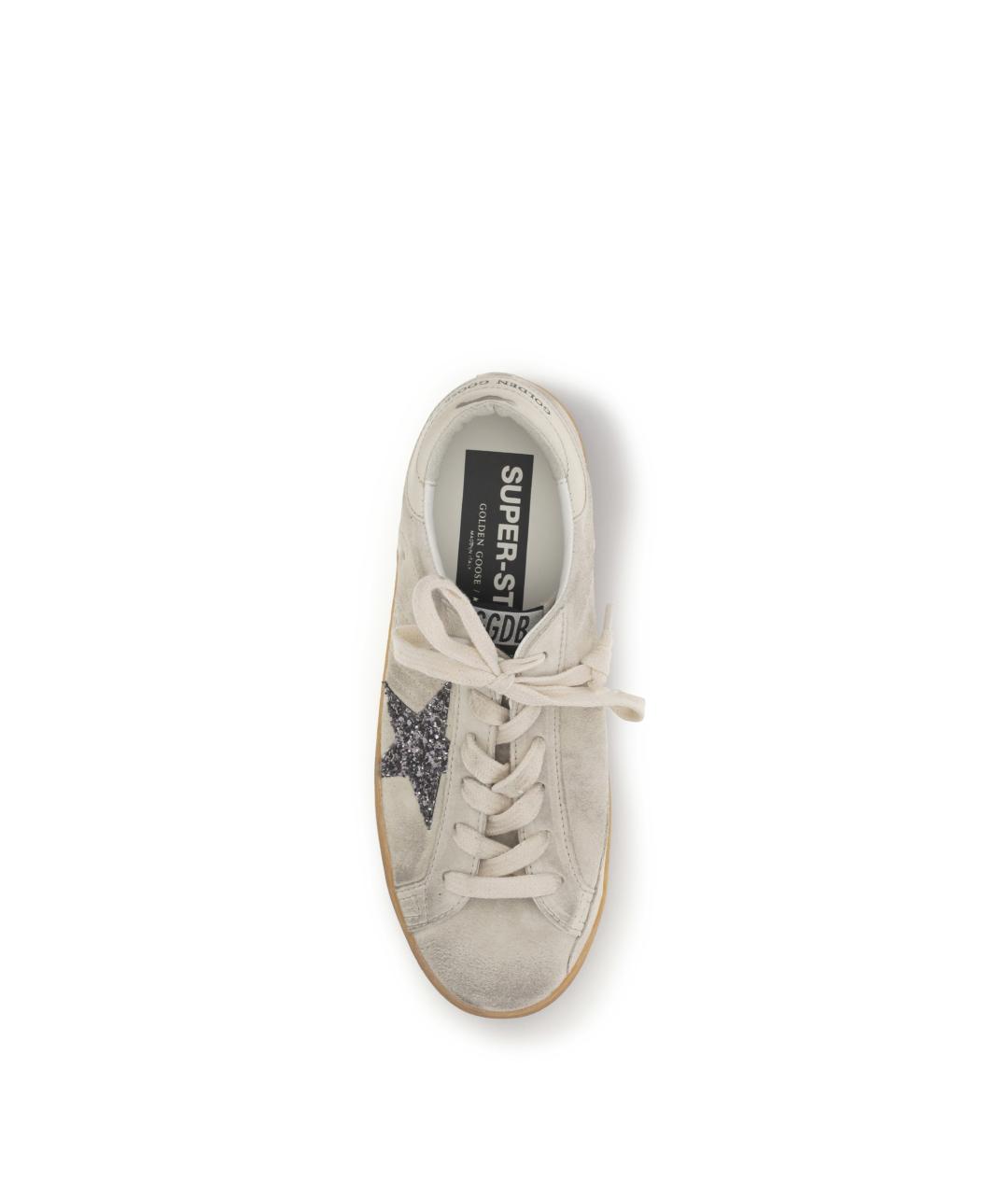 GOLDEN GOOSE Бежевые кожаные кроссовки, фото 4