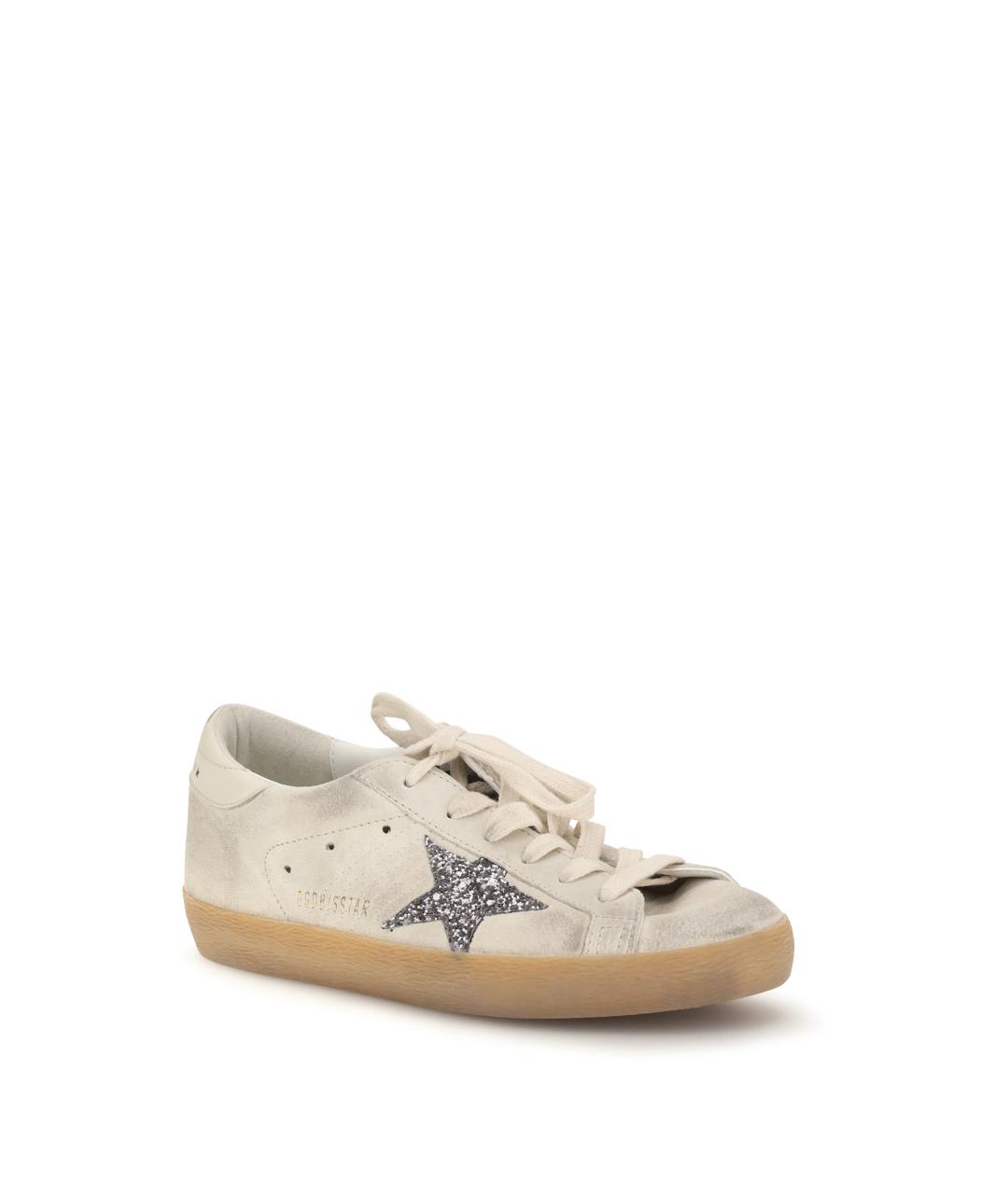 GOLDEN GOOSE Бежевые кожаные кроссовки, фото 2