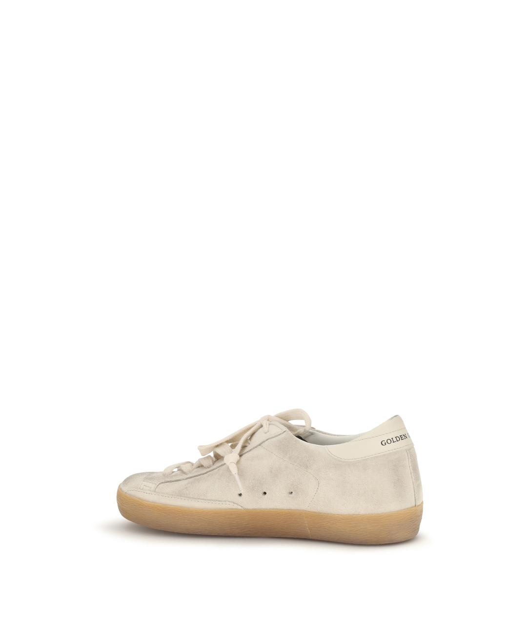 GOLDEN GOOSE Бежевые кожаные кроссовки, фото 3
