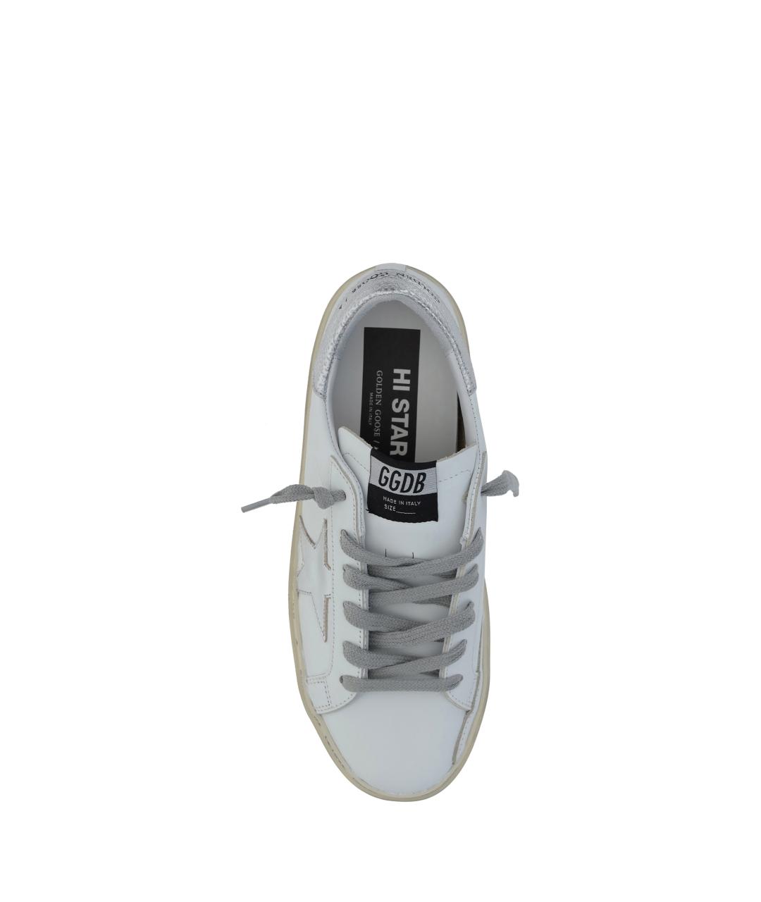 GOLDEN GOOSE DELUXE BRAND Белые кожаные кроссовки, фото 4