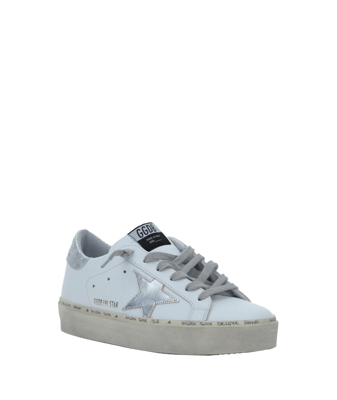 GOLDEN GOOSE DELUXE BRAND Белые кожаные кроссовки, фото 2