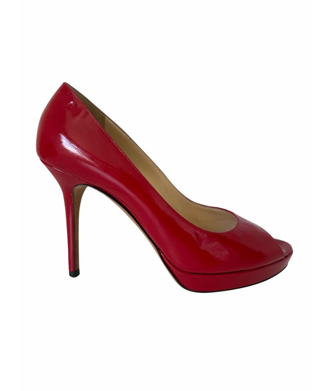 JIMMY CHOO Красные кожаные туфли, фото 1