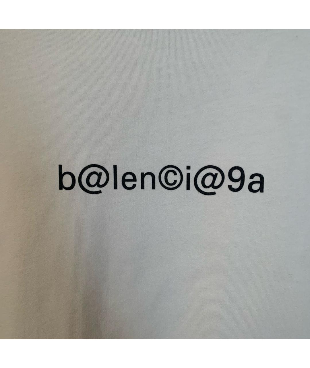 BALENCIAGA Белая хлопковая футболка, фото 3