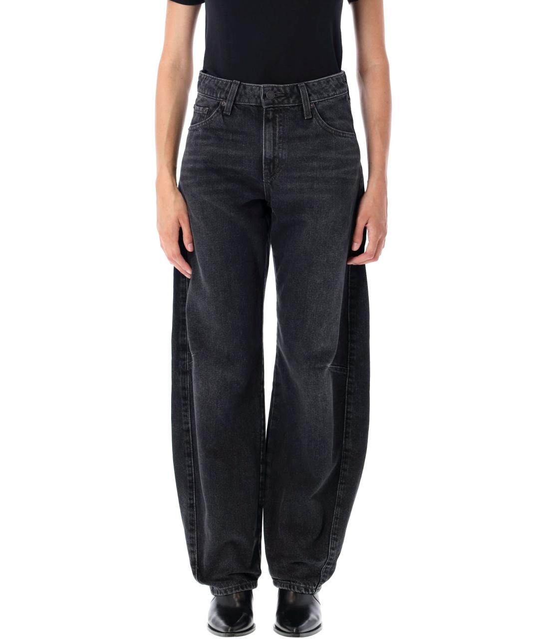 LEVI'S Черные хлопковые прямые джинсы, фото 1