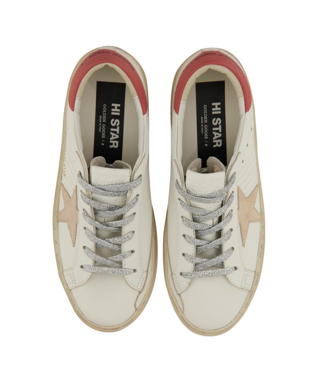 GOLDEN GOOSE DELUXE BRAND Белые кожаные кроссовки, фото 2