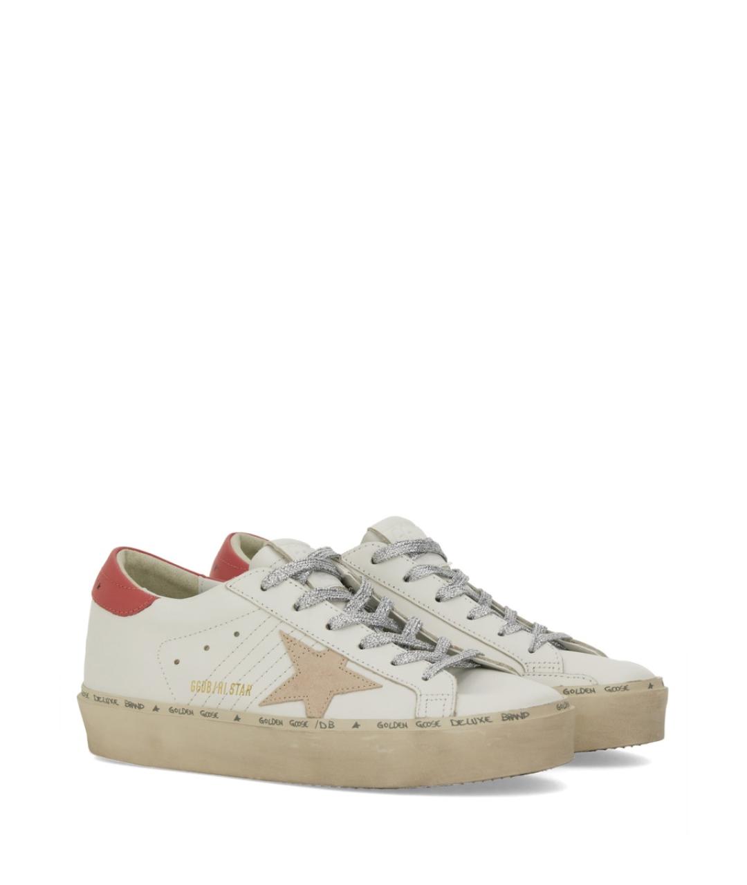 GOLDEN GOOSE DELUXE BRAND Белые кожаные кроссовки, фото 3