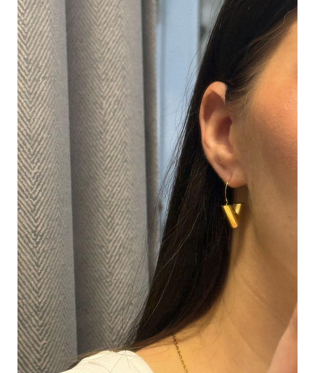 LOUIS VUITTON Золотые позолоченные серьги, фото 4