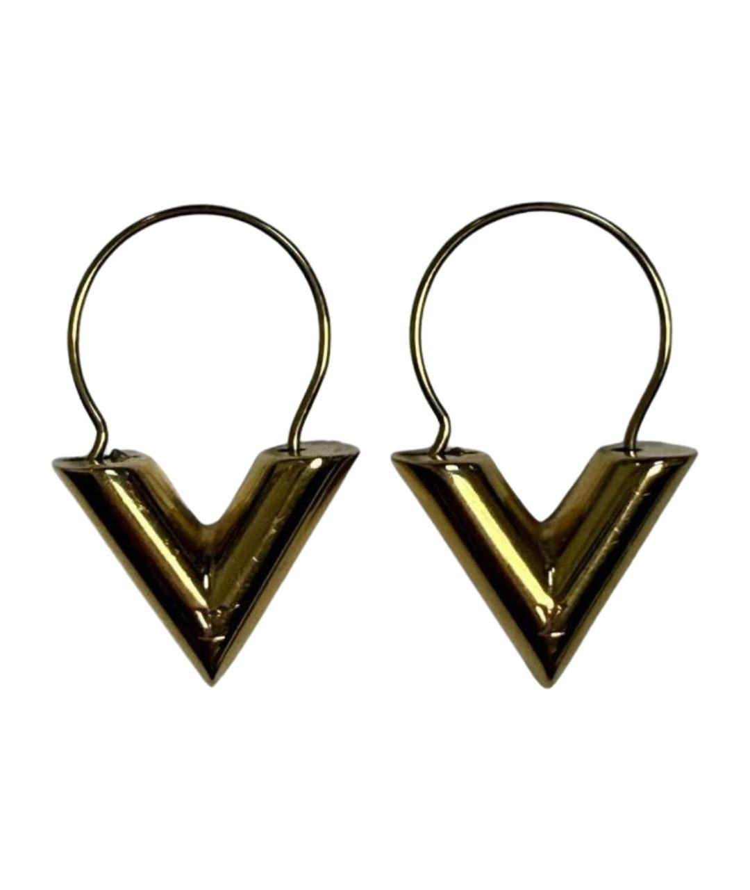 LOUIS VUITTON Золотые позолоченные серьги, фото 1