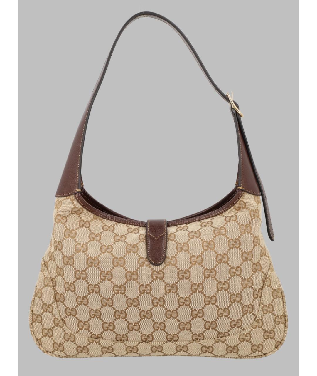 GUCCI Бежевая тканевая сумка через плечо, фото 2