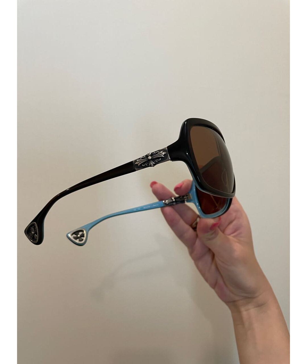 CHROME HEARTS Черные пластиковые солнцезащитные очки, фото 6