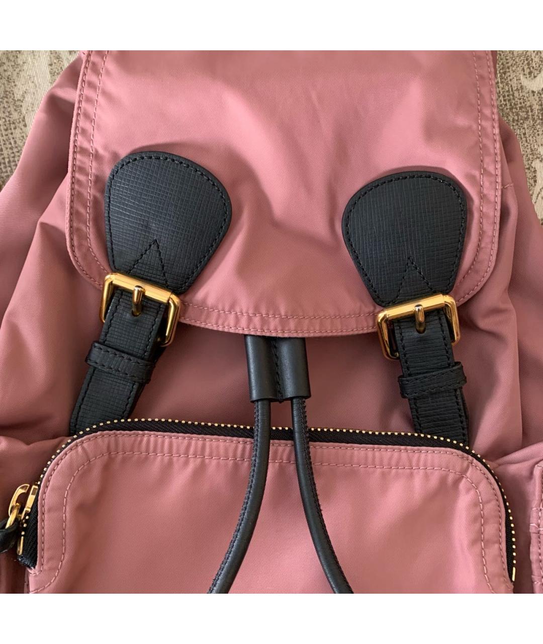 BURBERRY Розовый синтетический рюкзак, фото 2