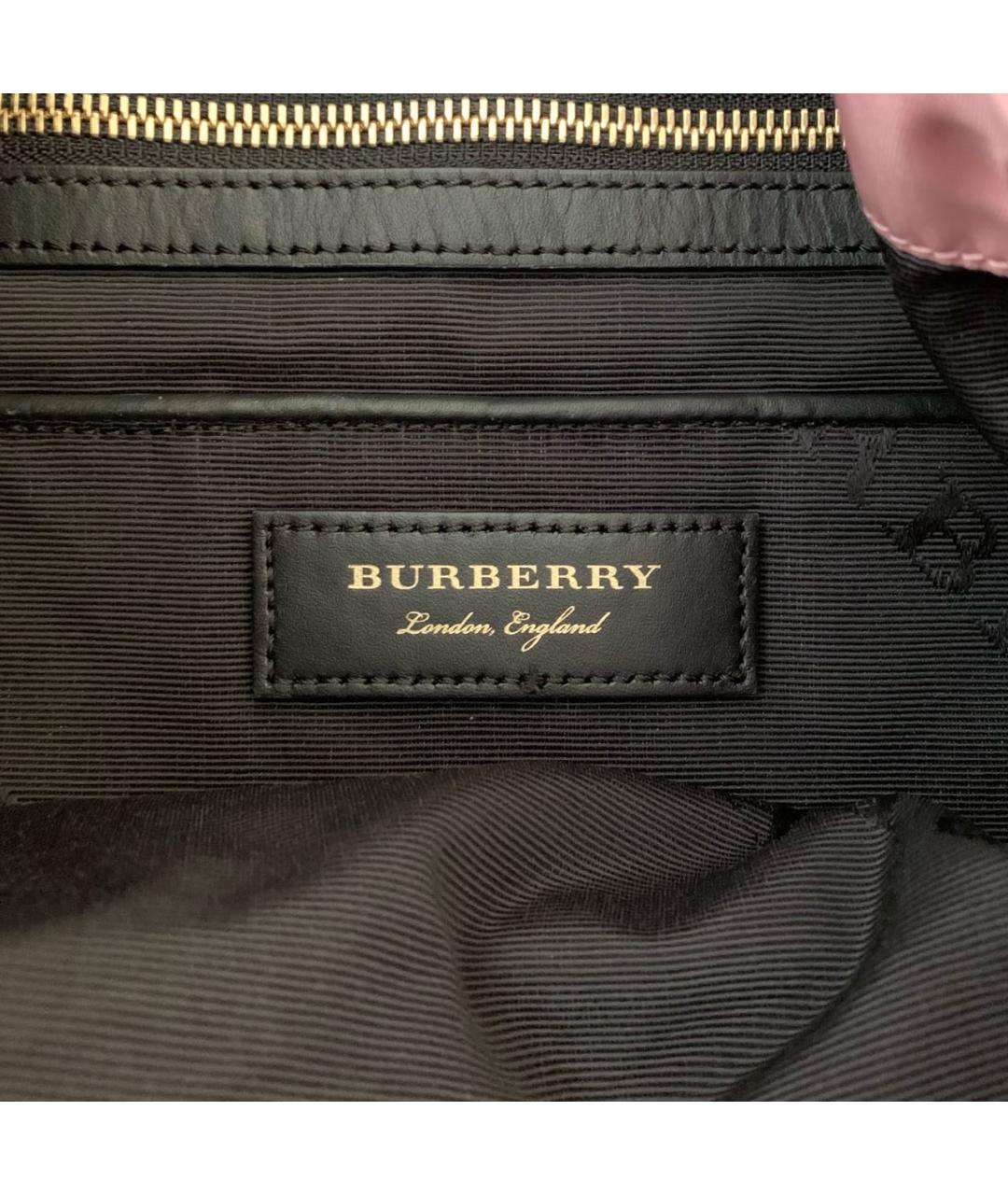 BURBERRY Розовый синтетический рюкзак, фото 4
