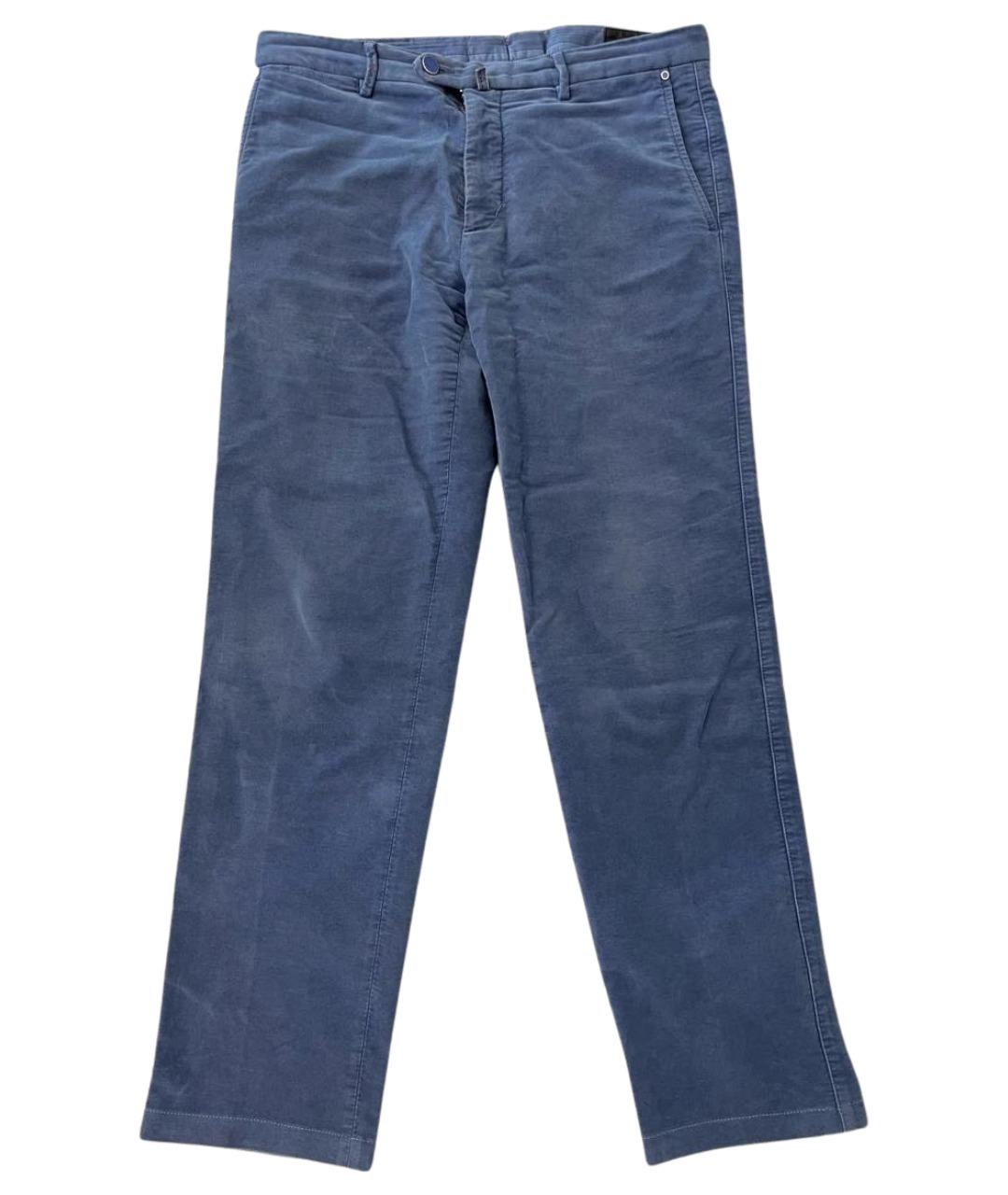 KITON Синие хлопковые повседневные брюки, фото 1