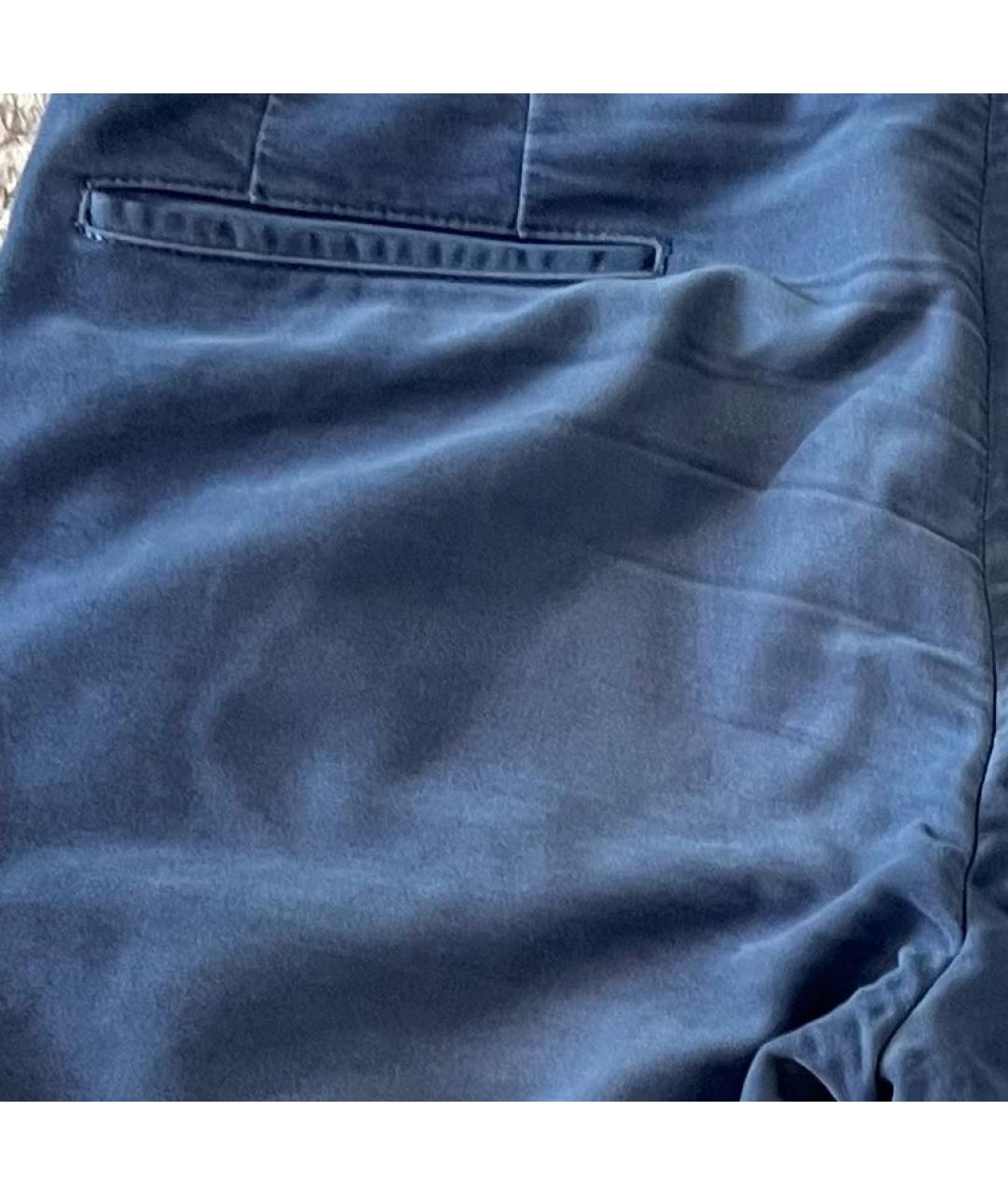 KITON Синие хлопковые повседневные брюки, фото 4