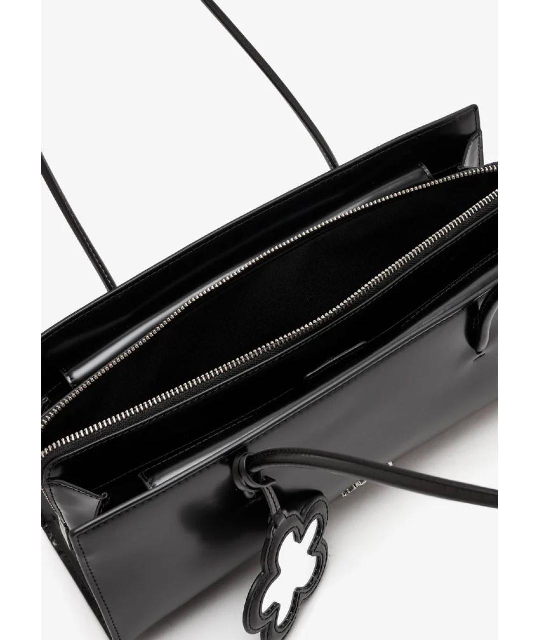 MARC JACOBS Черная кожаная сумка с короткими ручками, фото 4