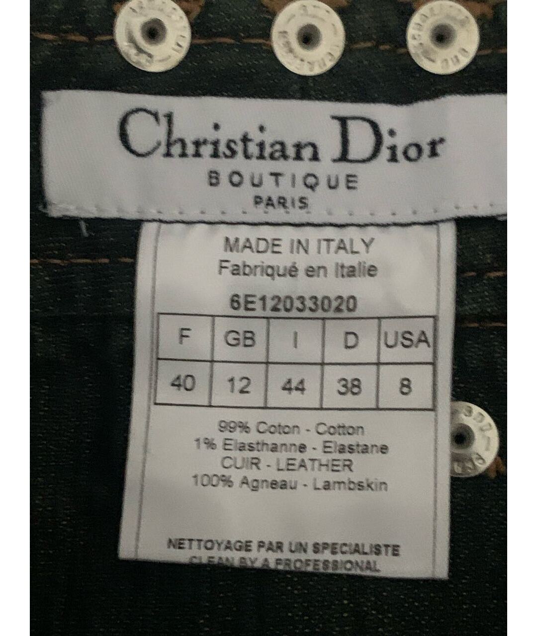 CHRISTIAN DIOR Темно-синяя юбка мини, фото 3