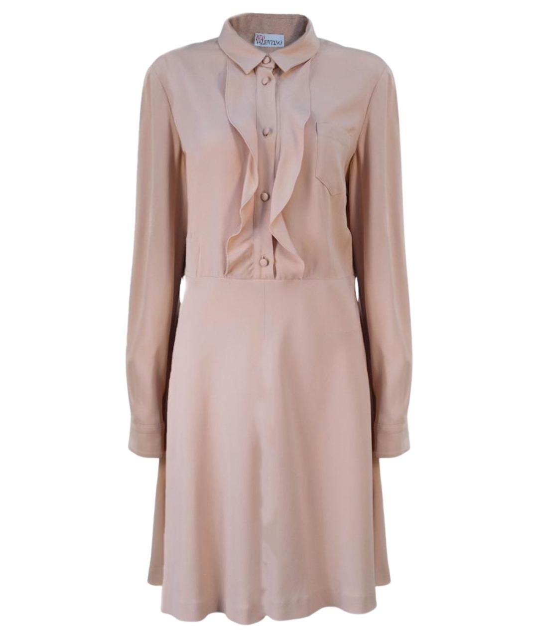 RED VALENTINO Розовое ацетатное повседневное платье, фото 1