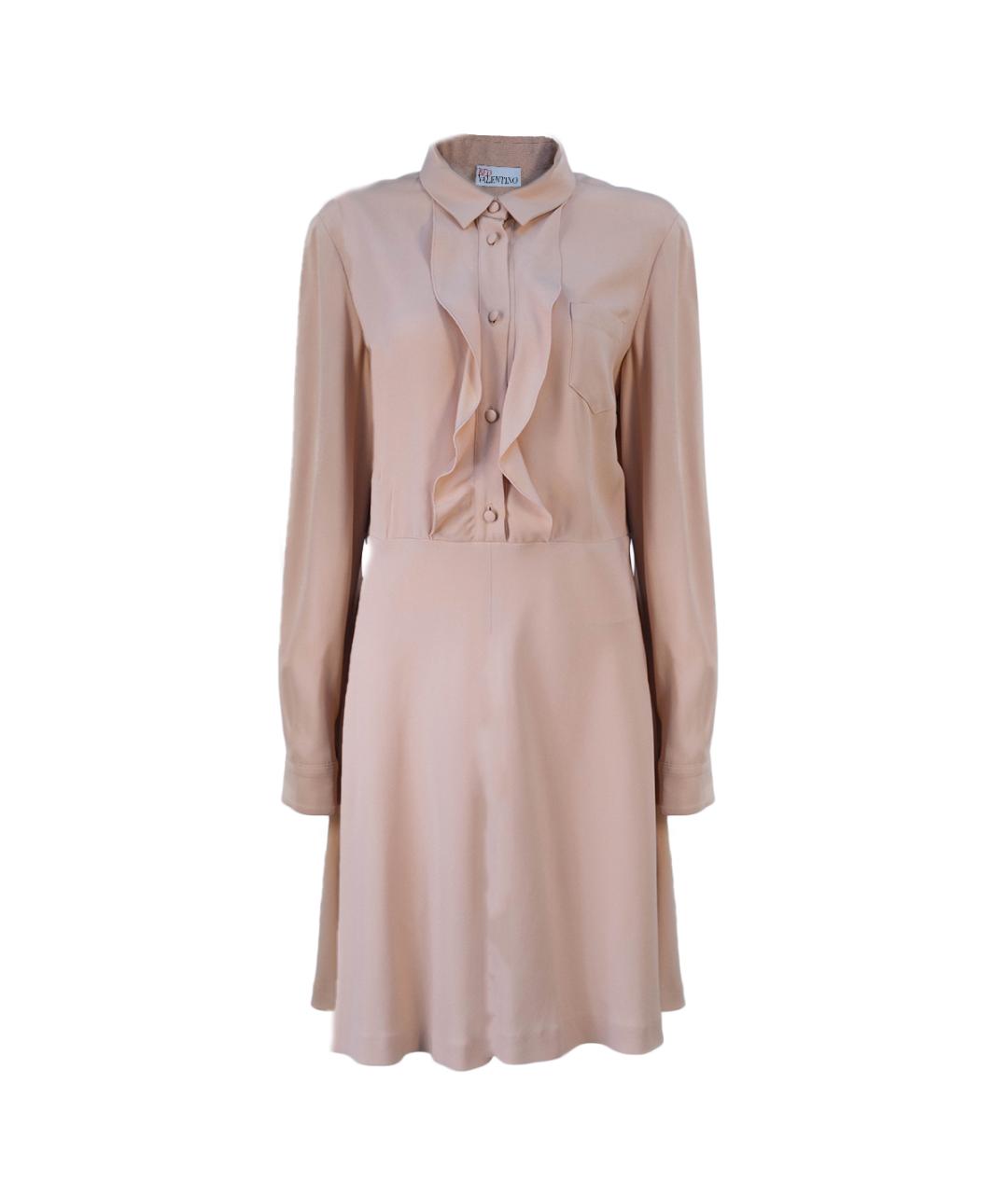 RED VALENTINO Розовое ацетатное повседневное платье, фото 6