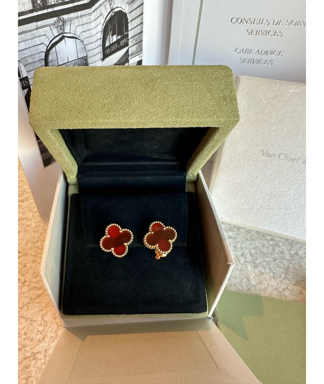 VAN CLEEF & ARPELS Бордовые серьги, фото 3