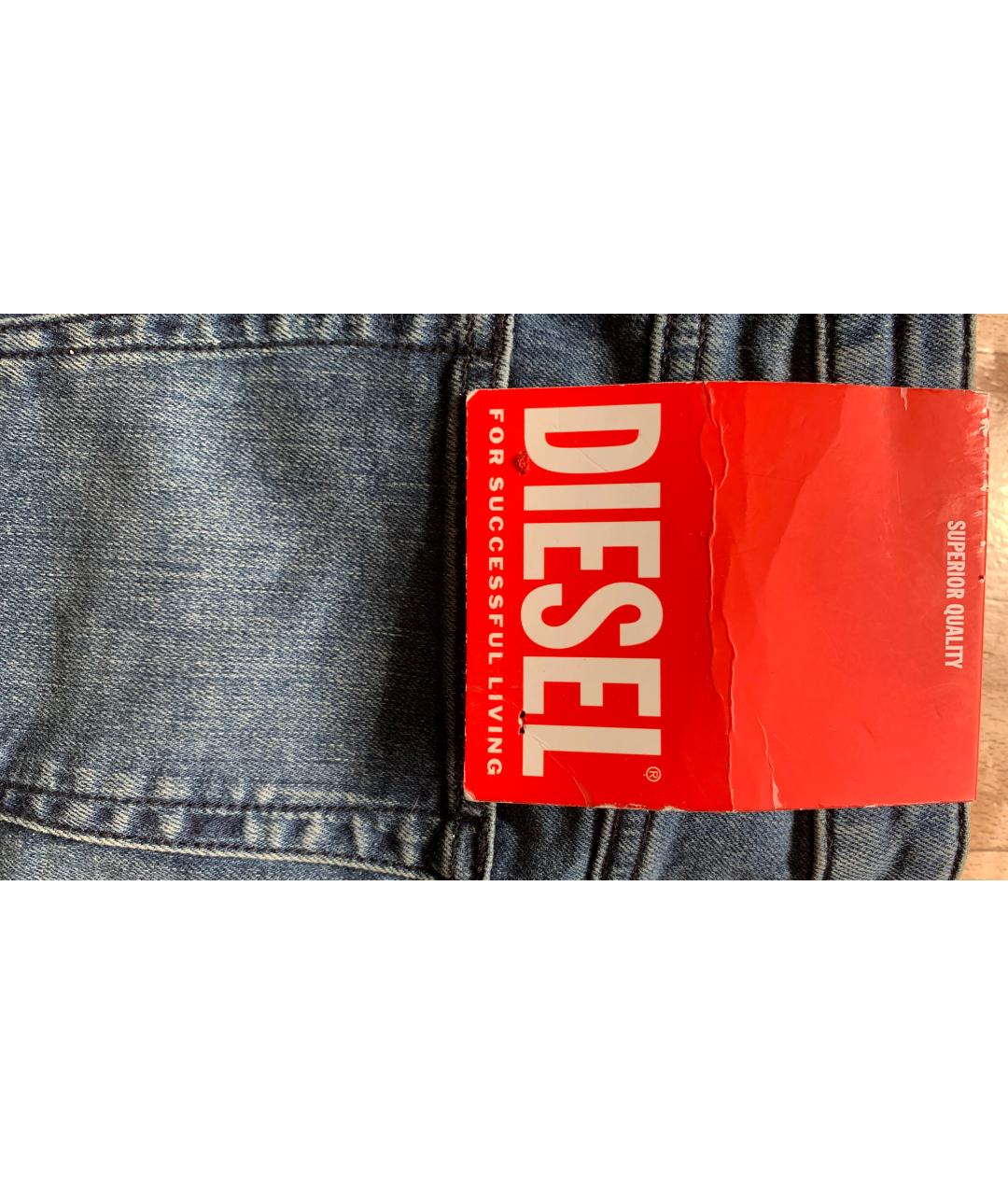 DIESEL Синие хлопковые джинсы слим, фото 5