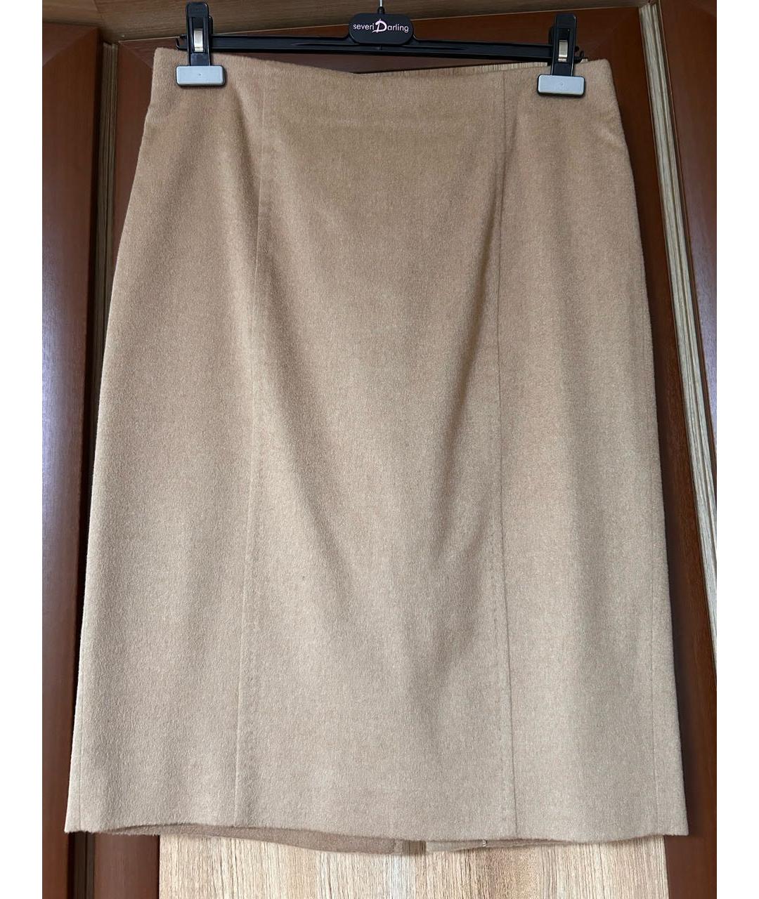 MAX MARA Бежевый шерстяной костюм с юбками, фото 2